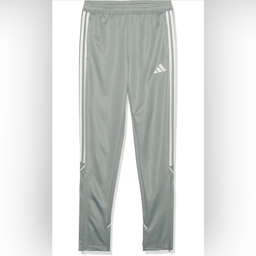 Adidas Kids Tiro Pants in Silver Green/White